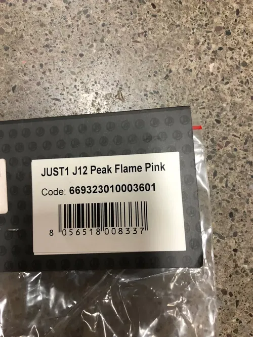 JUST1 J12 REPLACEMENT HELMET PEAK VISOR FLAME PINK DIRT BIKE MOTORCYCLE