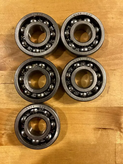 5-Pack 6304 OPEN Radial Deep Groove Ball Bearing 20mm x 52mm x 15mm (IDxODxW)