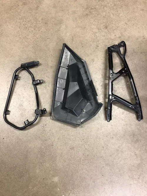 OEM Polaris RZR XP 1000 EPS Front Left Door Frame Lower Mount Plastic Panel