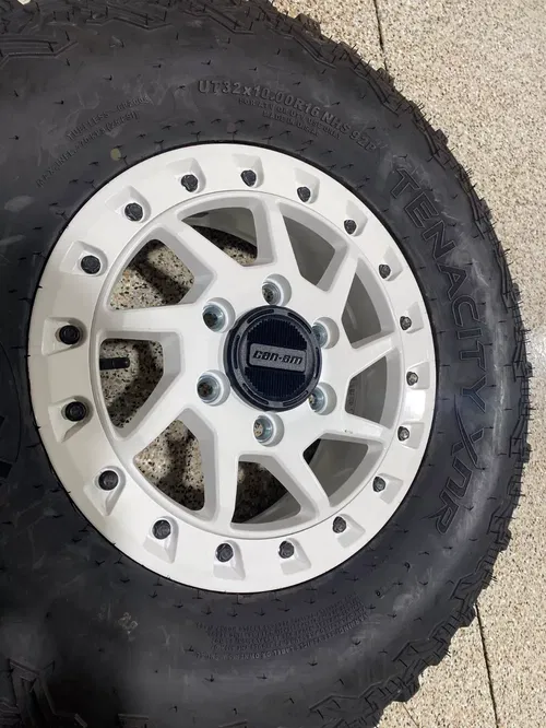 2024 CAN AM MAVERICK R WHEEL TIRE 32x10x16 ITP TENACITY XNR BEADLOCK 6 Lug 16x7