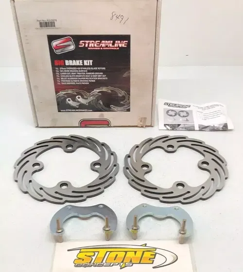 New Streamline Oversized Rear Brake Rotor Kit R2-OS18 Polaris RZR Turbo XP 4