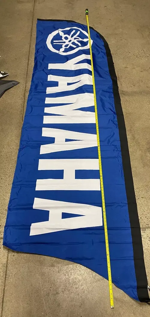 YAMAHA ATV DIRT BIKE ADVERTISING BOW FLAG SWOOP PIT RACE TRACK WIND BANNER
