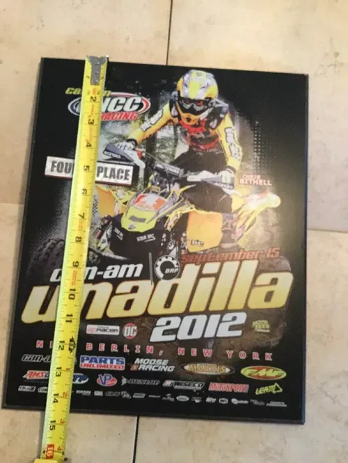 UNADILLA MX AMA GNCC RACING PLAQUE AWARD ROLL DESIGN LAEGER'S TRX250R 450R 250R