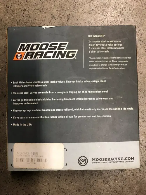 MOOSE VALVE INTAKE KIT SPRINGS RETAINERS SEALS HONDA CRF450R CRF 450R 02-08
