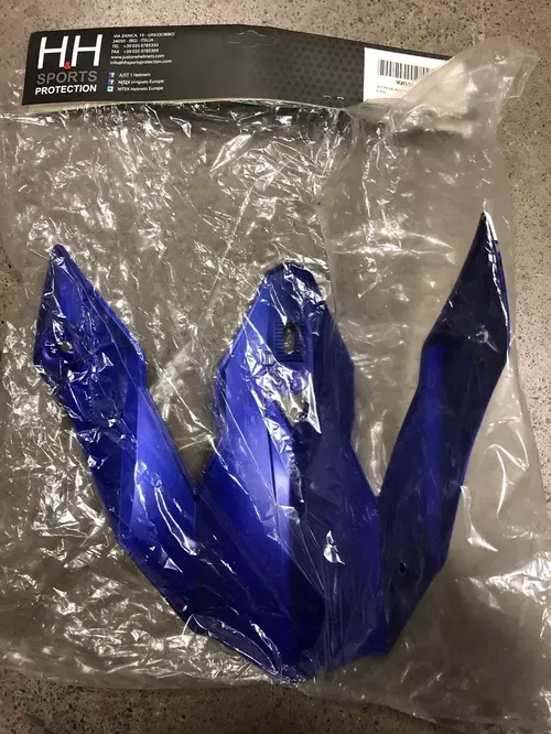 JUST1 J32 REPLACEMENT HELMET PEAK VISOR RAPTOR BLUE LARGE MX DIRT BIKE