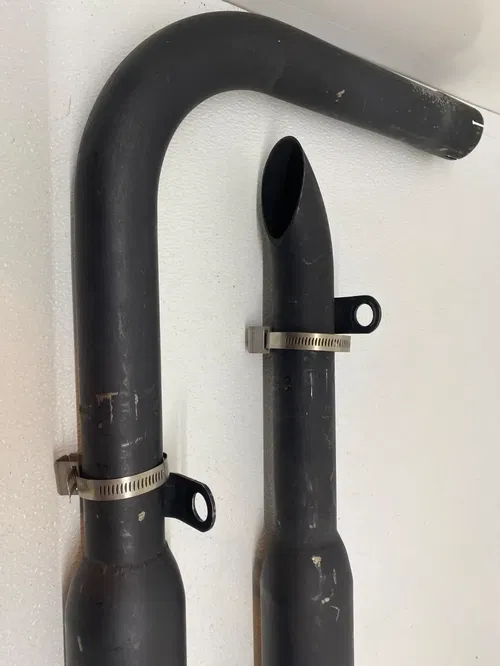 VANDERHALL VENICE BLACK EXHAUST PIPES MUFFLERS SILENCERS CANS LEFT RIGHT