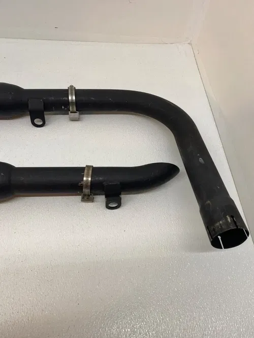 VANDERHALL VENICE BLACK EXHAUST PIPES MUFFLERS SILENCERS CANS LEFT RIGHT