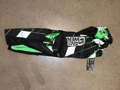 ANSR ANSWER A13 ION PANTS RACING BLACK WHITE GREEN ADULT MENS SIZE 32