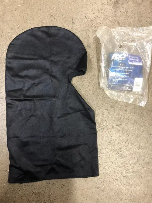RC FIRST WINDSHIELD DUPONT LYCRA BALACLAVA FACEMASK BLACK O/S ONE SIZE
