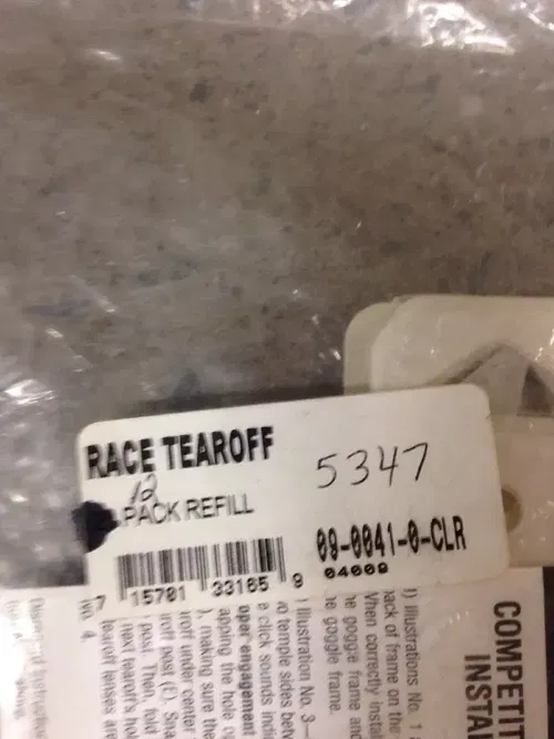SCOTT 12 CLEAR RACE GOGGLE TEAR OFFS OFF TEAROFF TEAROFFS TEAR-OFFS 89 87 83