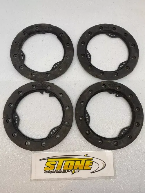 9" SET OF 4 HIPER CARBON FIBER REAR WHEEL BEADLOCK RINGS CF1 TECH3 RINGS KFX D