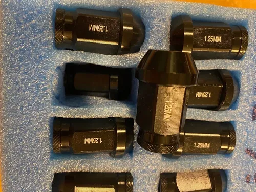 QUANTITY 20 Wheel Lug Nuts 1.25 mm OPEN END BLACK