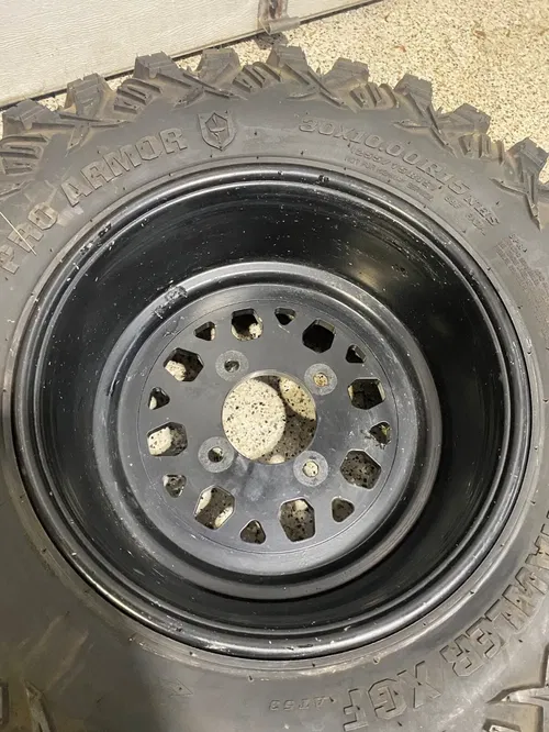 CAN AM X3 MAVERICK 1000 15" MUSCLE BEADLOCK WHEELS 4/137 30" PRO ARMOR TIRES