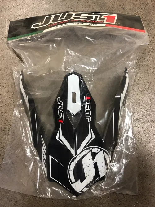 JUST1 J32 REPLACEMENT HELMET PEAK VISOR MOTO X WHITE DIRT BIKE MOTORCYCLE