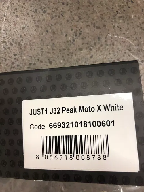 JUST1 J32 REPLACEMENT HELMET PEAK VISOR MOTO X WHITE DIRT BIKE MOTORCYCLE