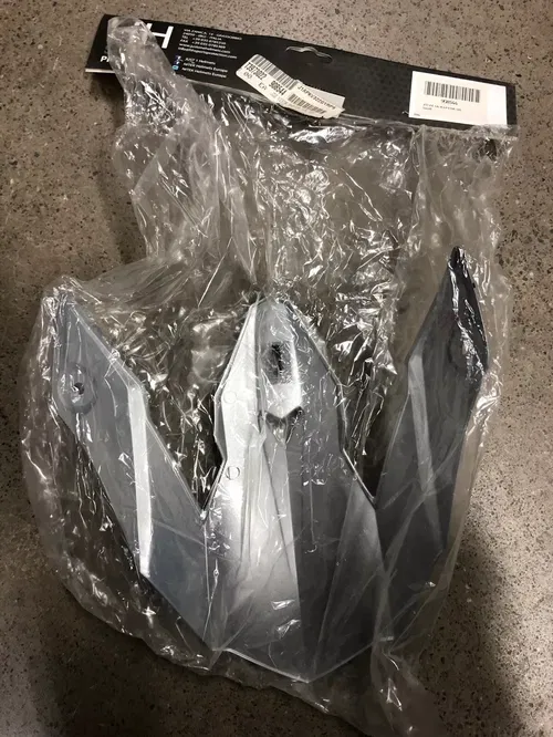 JUST1 J32 REPLACEMENT HELMET PEAK VISOR RAPTOR SILVER SMALL MX DIRT BIKE
