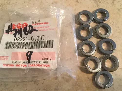 SUZUKI OEM FRONT FORK REAR FENDER LOCK WASHERS GS1100 GS750 550 SET OF 9