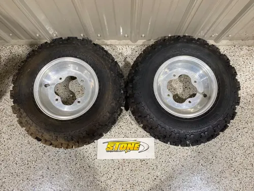FRONT STI WHEELS & MASSFX TIRES 21X7X10 TIRES HONDA TRX450R 250R SUZUKI LTR450