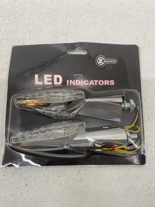LED Indicators CHROME Turn Signals Motorcycle TL-GJ-039-3 KRATOR