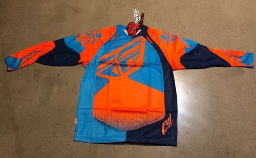 FLY RACING EVO REV EVOLUTION ORANGE BLUE JERSEY ADULT MENS SIZE L LARGE XL