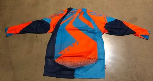 FLY RACING EVO REV EVOLUTION ORANGE BLUE JERSEY ADULT MENS SIZE L LARGE XL