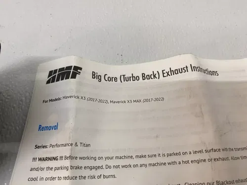 HMF Can-Am Maverick X3 2017-2022 Gun Metal Big Core Full EXHAUST PIPE MUFFLER