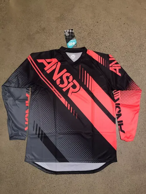 ANSR ANSWER A16.5 SYNC JERSEY BLACK GREY RED ADULT MENS M MEDIUM