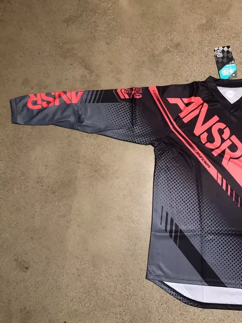 ANSR ANSWER A16.5 SYNC JERSEY BLACK GREY RED ADULT MENS M MEDIUM