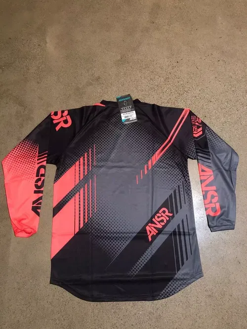 ANSR ANSWER A16.5 SYNC JERSEY BLACK GREY RED ADULT MENS M MEDIUM