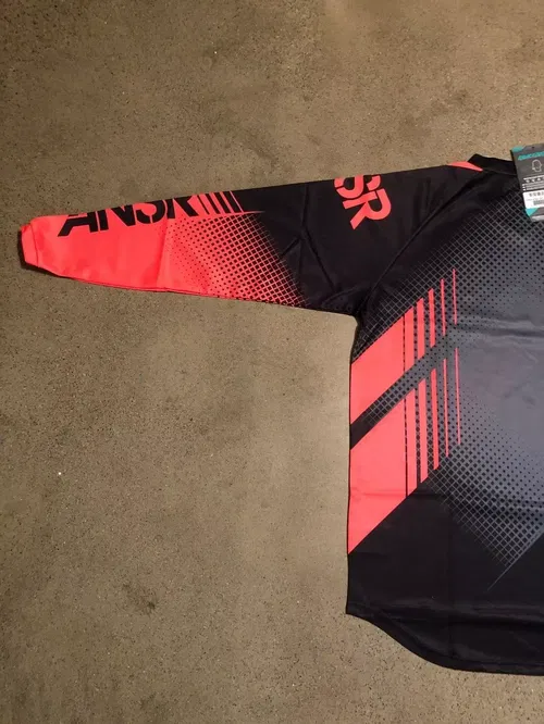 ANSR ANSWER A16.5 SYNC JERSEY BLACK GREY RED ADULT MENS M MEDIUM