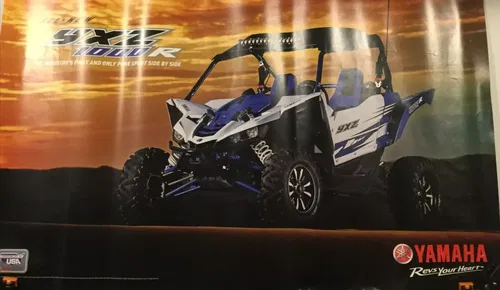YAMAHA YXZ1000R YXZ 1000R SIDE-BY-SIDE WALL POSTER BANNER GARAGE SHOP SIGN 3X2