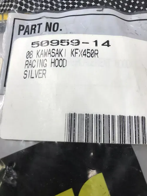 MAIER KAWASAKI KFX450R KFX 450R FRONT FENDER SILVER NOSE HOOD PLASTIC 08+