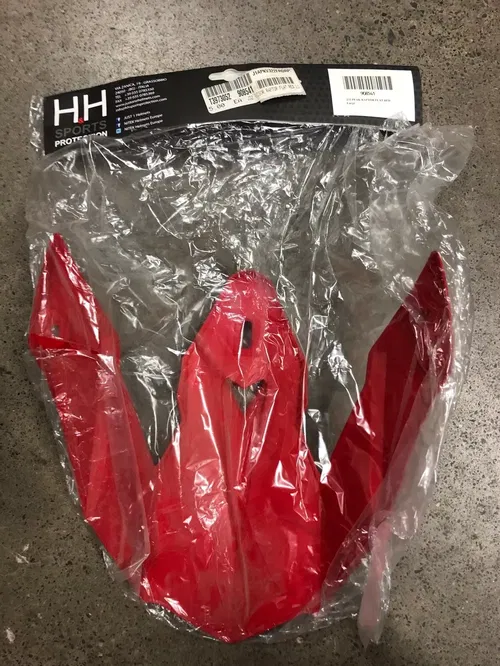 JUST1 J32 REPLACEMENT HELMET PEAK VISOR RAPTOR FLAT RED LARGE MX DIRT BIKE