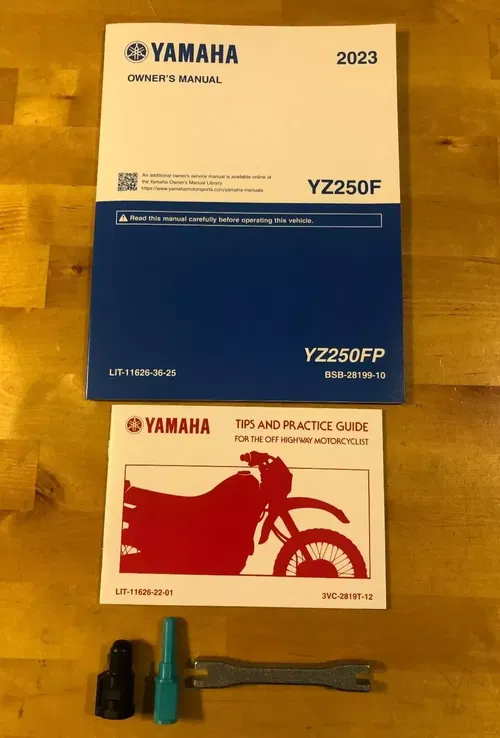 2023 OEM YZ 250F YZ250F OWNERS SERVICE MANUAL TIPS & PRACTICE GUIDE TOOL WRENCH