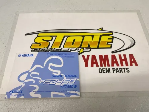 Yamaha Owners Manual Book 2007 YFZ450 YFZ 450 (YFZ450W) 5D3-28199-10