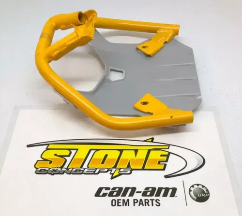 New OEM Can-Am Renegade 1000 XXC Front Bumper Guard Skid Plate Metal 2023 Yellow