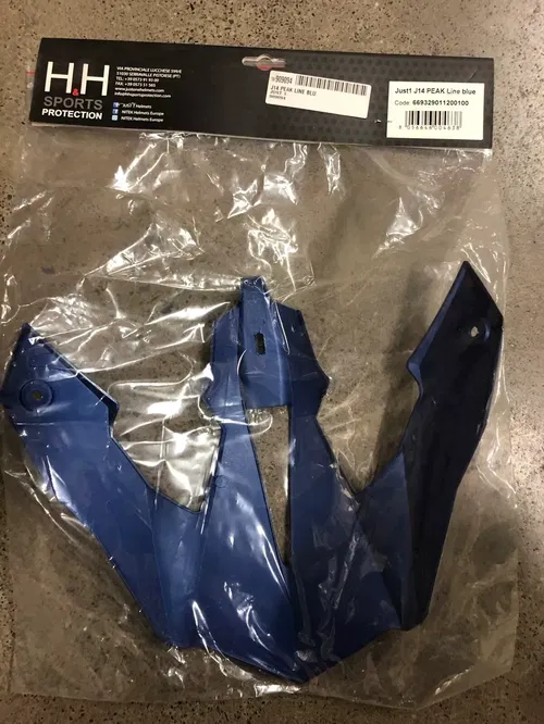 JUST1 J14 REPLACEMENT HELMET PEAK VISOR LINE BLUE MX MOTORCYCLE DIRT BIKE