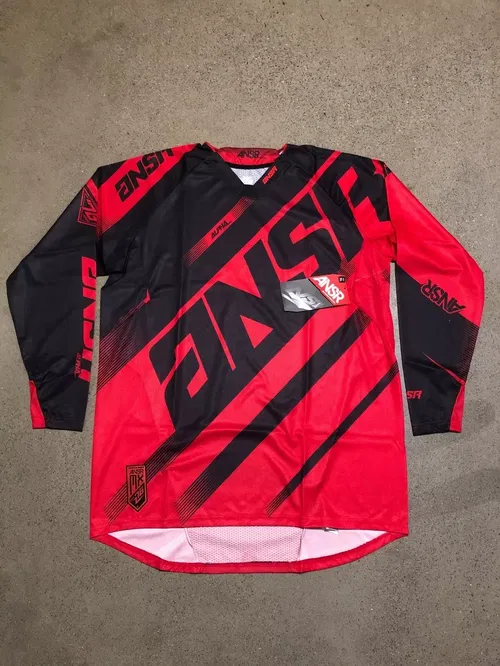 ANSR ANSWER A16 ALPHA JERSEY RED BLACK ADULT MENS XL EXTRA LARGE