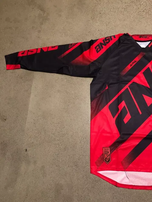 ANSR ANSWER A16 ALPHA JERSEY RED BLACK ADULT MENS XL EXTRA LARGE