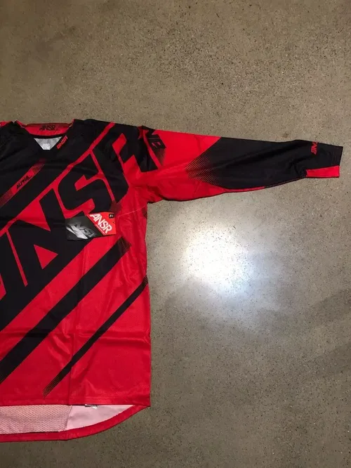 ANSR ANSWER A16 ALPHA JERSEY RED BLACK ADULT MENS XL EXTRA LARGE