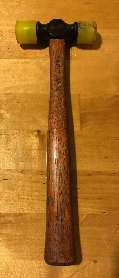 Craftsman Soft Face 2 Headed Hammer Wooden Handle USA 12 oz.