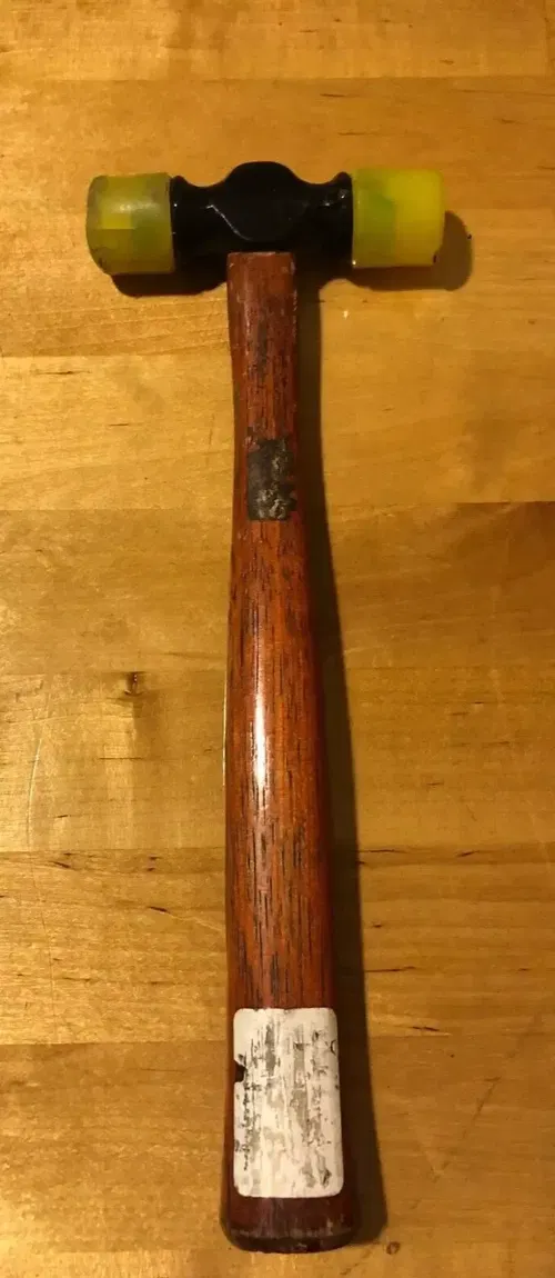 Craftsman Soft Face 2 Headed Hammer Wooden Handle USA 12 oz.