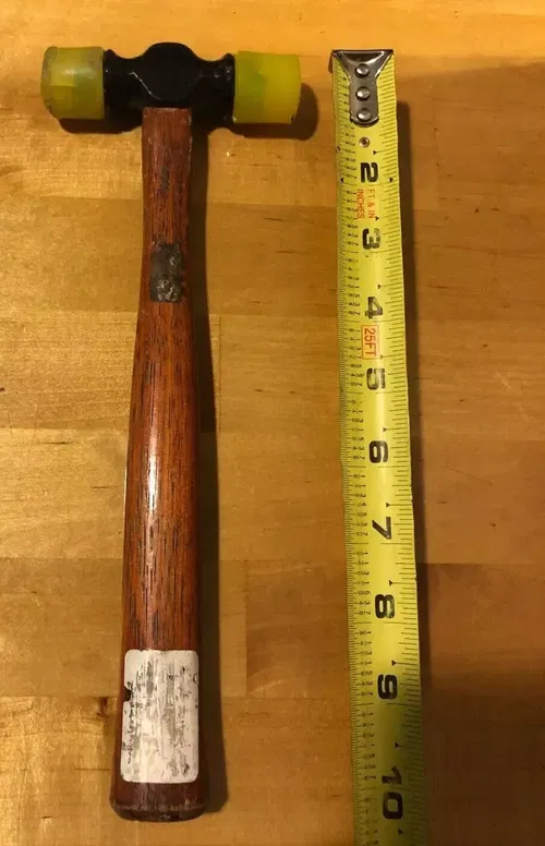 Craftsman Soft Face 2 Headed Hammer Wooden Handle USA 12 oz.