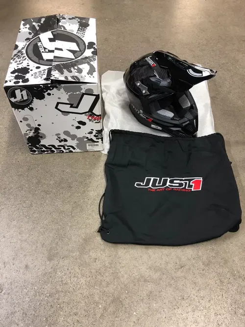 JUST1 J12 SOLID CARBON HELMET BLACK EXTRA SMALL XS J1J388BKCBXS MOTORCYCLE ATV