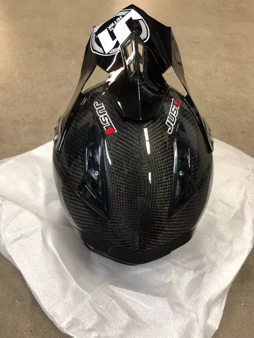 JUST1 J12 SOLID CARBON HELMET BLACK EXTRA SMALL XS J1J388BKCBXS MOTORCYCLE ATV