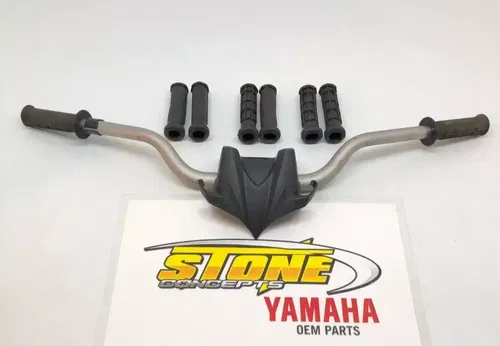 OEM Yamaha Silver 5D3-14 Handlebars 1 1/8" Handle Bars Fatbars Fat Bars + Grips