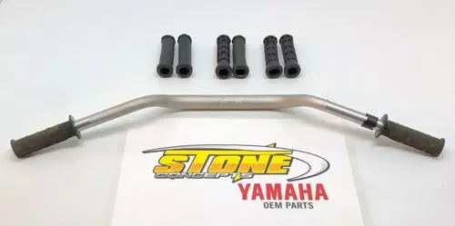 OEM Yamaha Silver 5D3-14 Handlebars 1 1/8" Handle Bars Fatbars Fat Bars + Grips