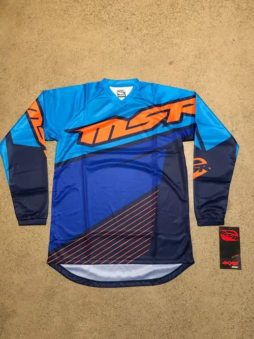 MSR M15 AXXIS JERSEY RACING BLUE ORANGE ADULT MENS SIZE S SMALL