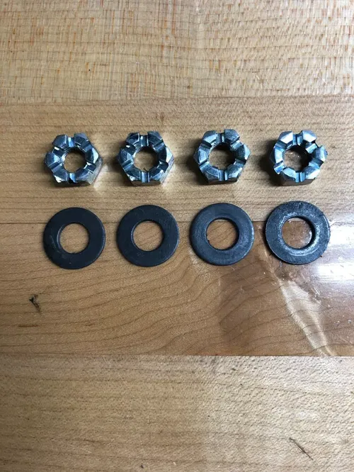 YAMAHA Raptor 250 350 660 700 YFZ450R BALL JOINT A-ARM CASTLE NUTS & WASHERS