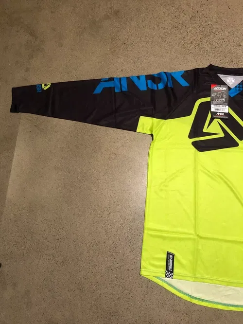 ANSR ANSWER A16 ALTRON JERSEY BLACK CYAN GREEN ADULT MENS SIZE XL EXTRA LARGE